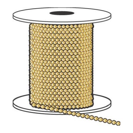 Hy-Ko Prod 100'6YELBRS Ball Chain KBC198BR